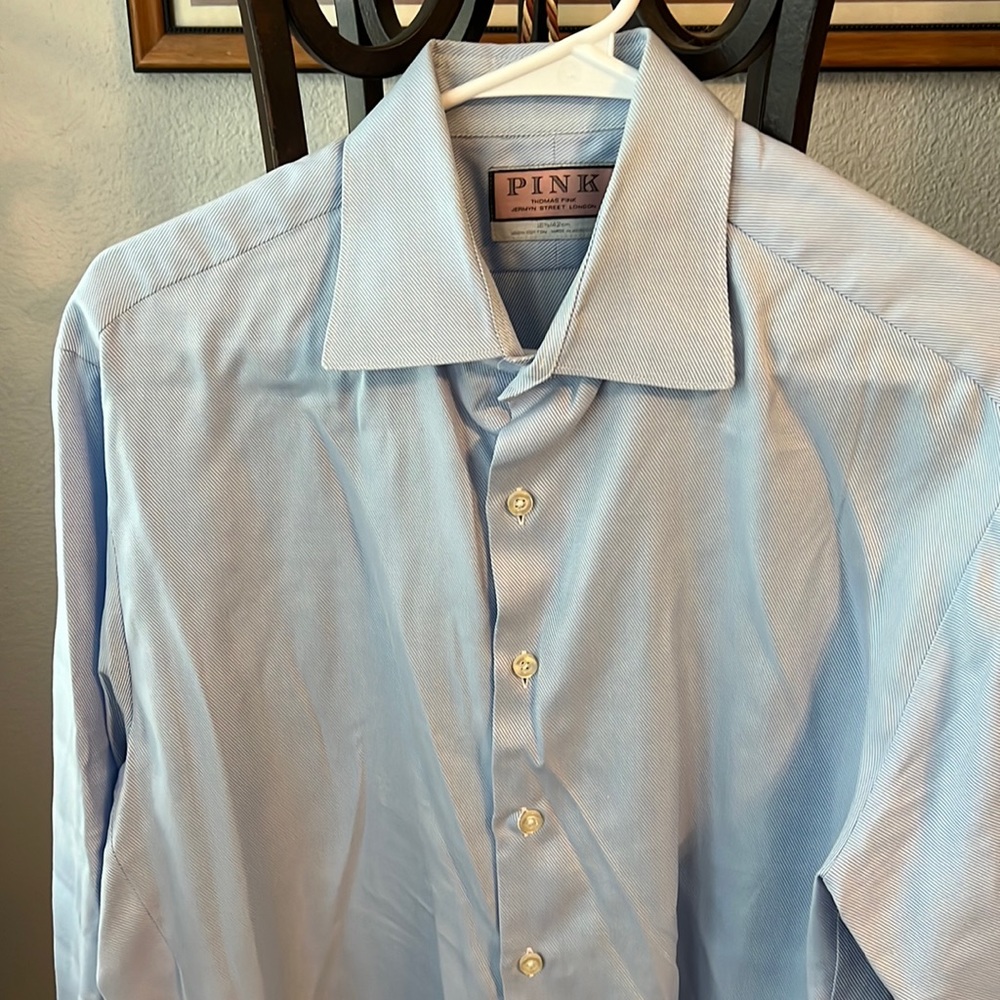 Thomas Pink 16 1/2 100 Cotton Made in Morroco